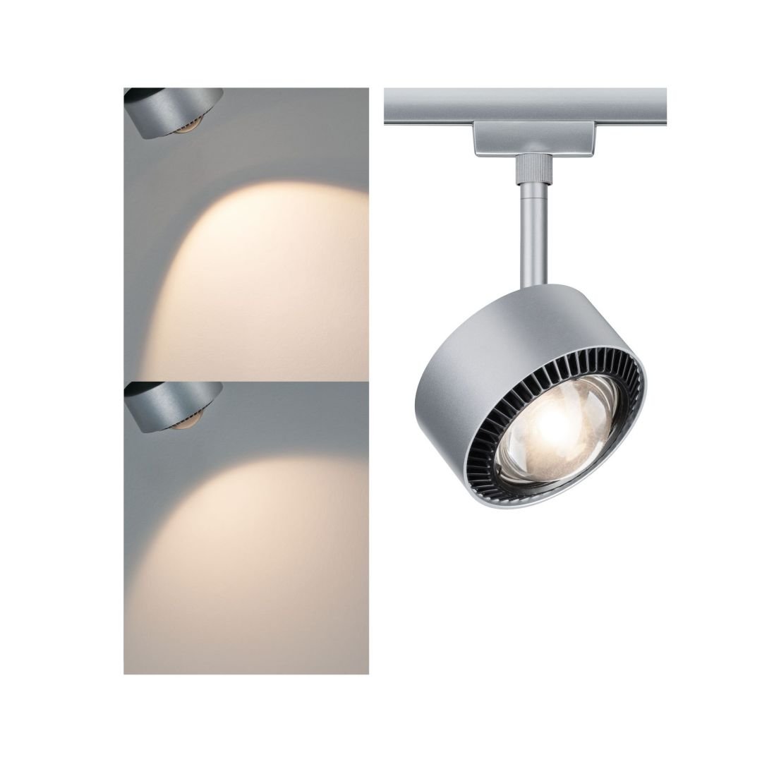 P 95519 URail LED spot Aldan 1x9W černá/matný chrom stmívatelné - PAULMANN