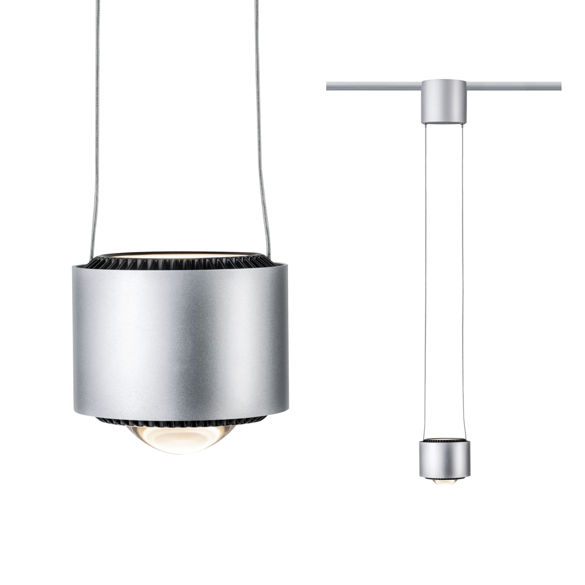 P 95520 URail LED Pendel závěs 1x13W černá/matný chrom stmívatelné - PAULMANN