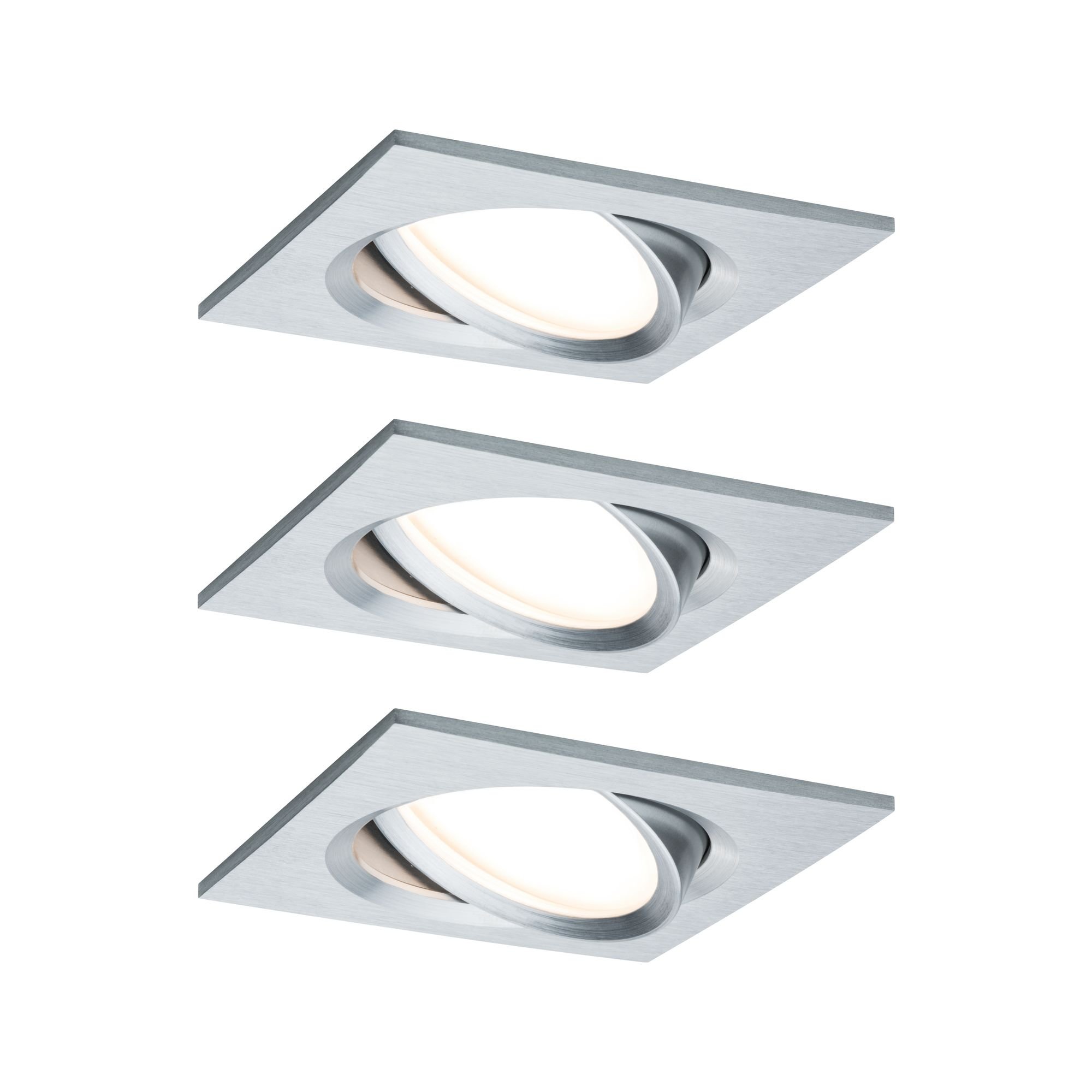 P 93680 Vestavné svítidlo LED Nova Plus hranaté 3x6,8W hliník výklopné stmívatelné - PAULMANN
