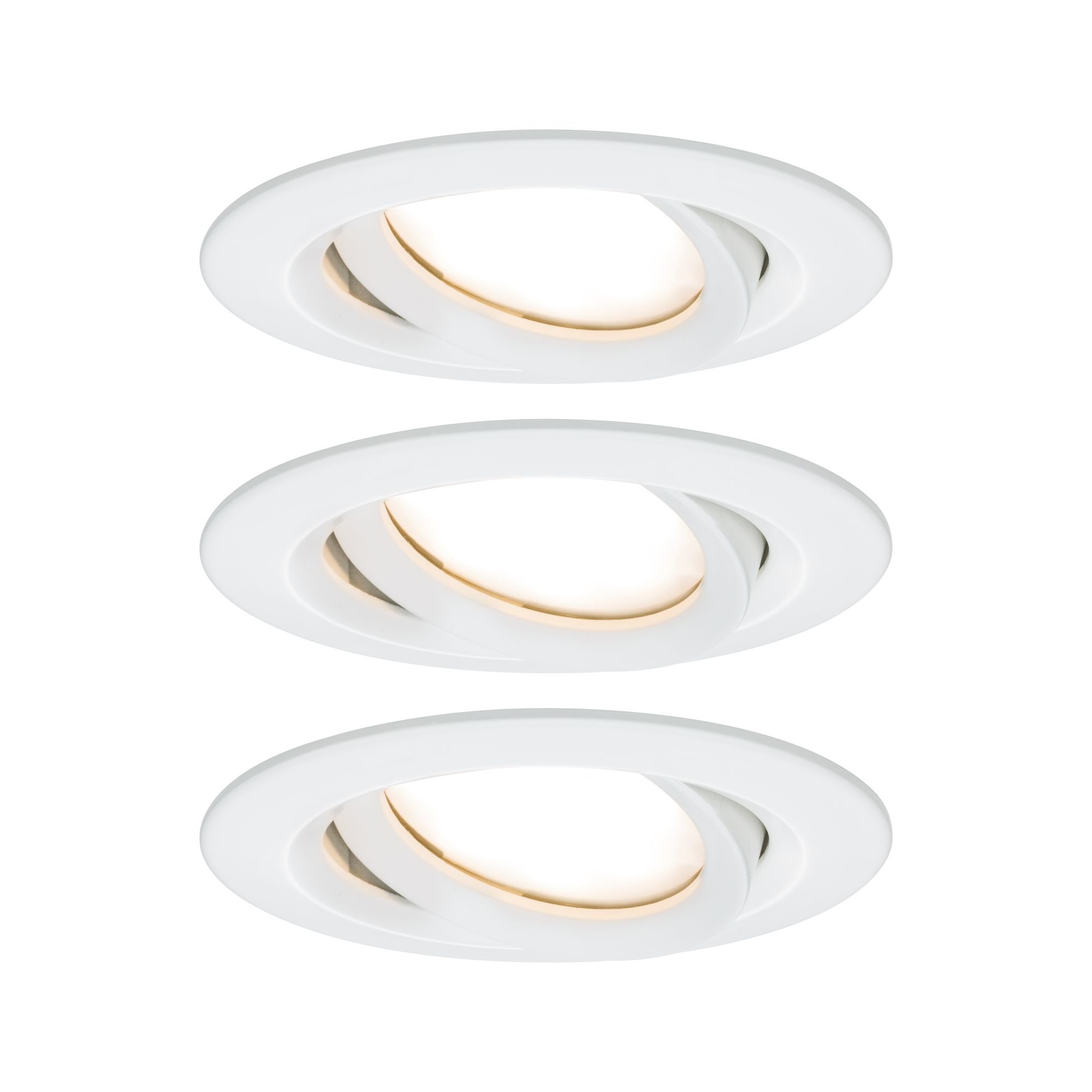 P 93682 Vestavné svítidlo LED Nova Plus kruhové 3x6,8W bílá mat výklopné stmívatelné - PAULMANN