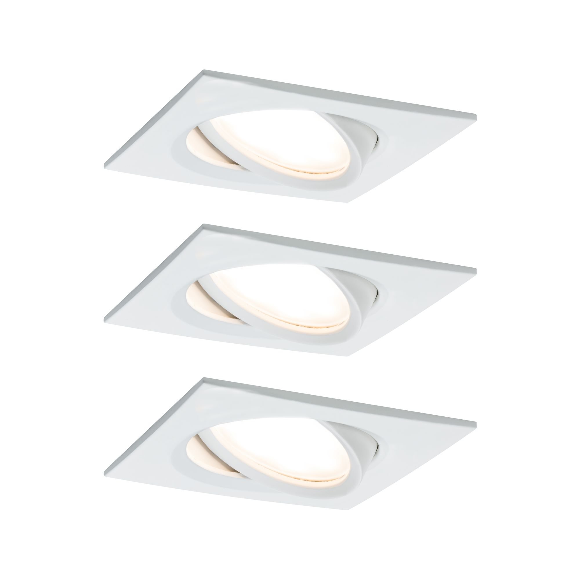 P 93678 Vestavné svítidlo LED Nova Plus hranaté 3x6,8W bílá mat výklopné stmívatelné - PAULMANN