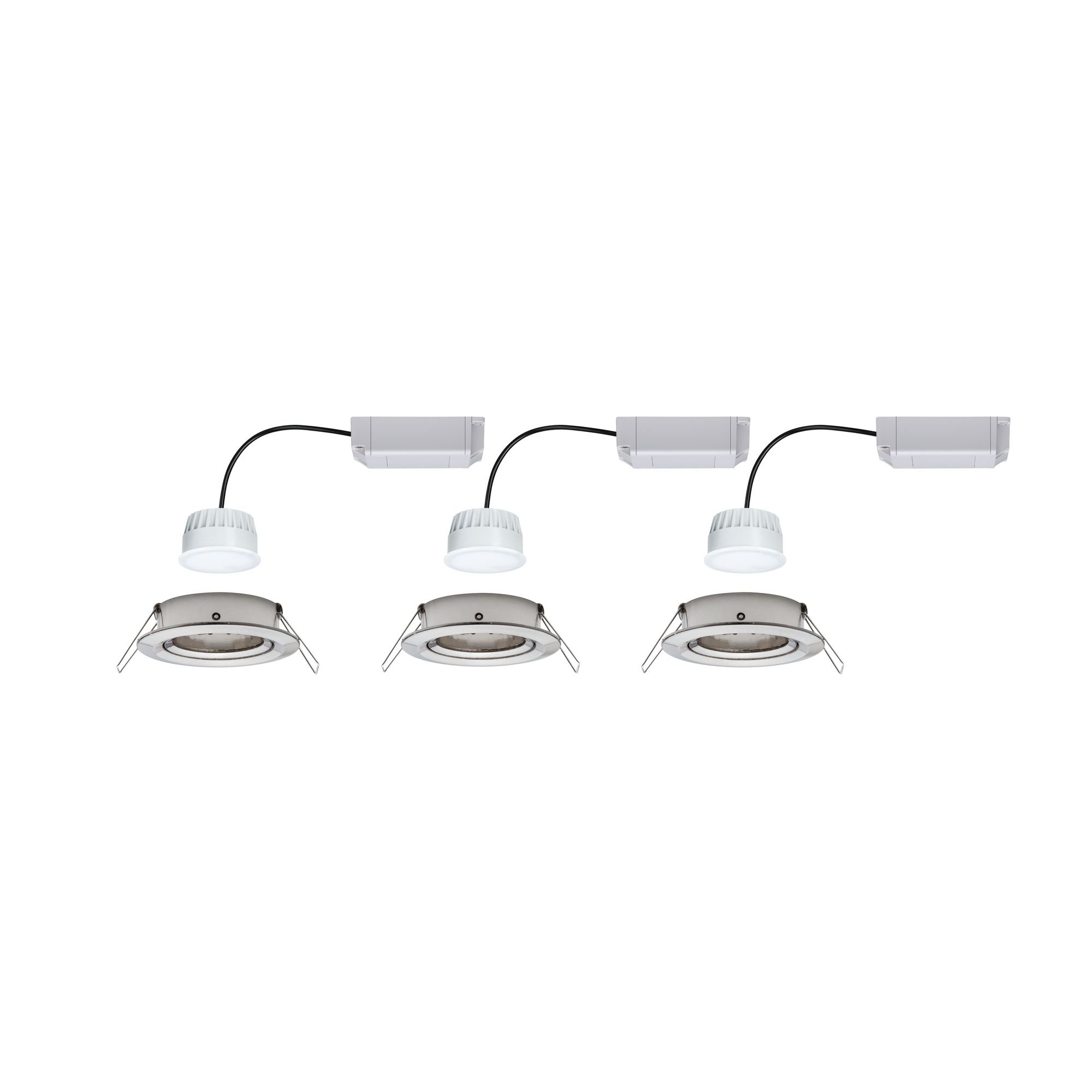P 92959 SmartHome Zigbee vestavná svítidla sada LED Coin Nova Plus 3x6,5W stmívatelné kov kartáčovaný - PAULMANN (obrázek 4)