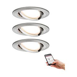 Obrázek pro produkt SmartHome Zigbee vestavná svítidla sada LED Coin Nova Plus 3x6,5W stmívatelné kov kartáčovaný - PAULMANN