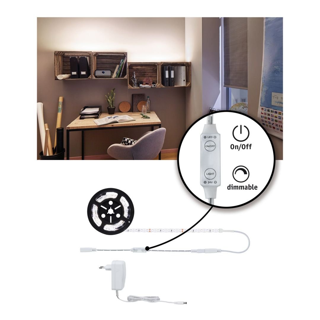 P 78958 SimpLED Power Strip sada 1,5m neutrální bílá 17W s krytím - PAULMANN