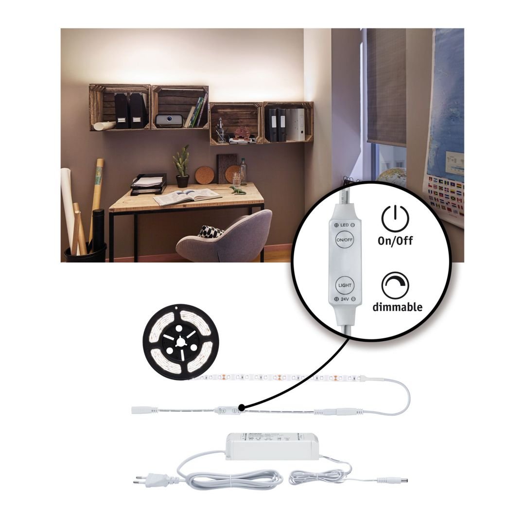 P 78959 SimpLED Power Strip sada 3m neutrální bílá 33W s krytím - PAULMANN
