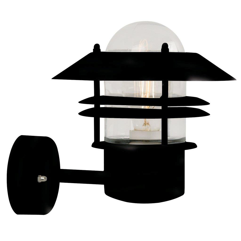 NOR 25011003 Venkovní nástěnné svítidlo Blokhus 1x60W E27 černá čirá - NORDLUX