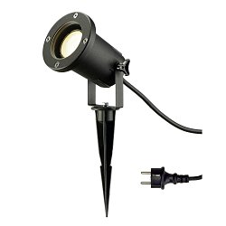 Obrázek pro produkt Venkovní svítidlo NAUTILUS s bodcem XL černá 230V GU10 11W 180°  - BIG WHITE (SLV)
