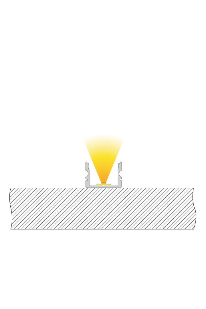 IMPR 970168 Reprofil U-profil vysoký AU-02-15 stříbrná elox 3000 mm - DEKOLIGHT (obrázek 2)