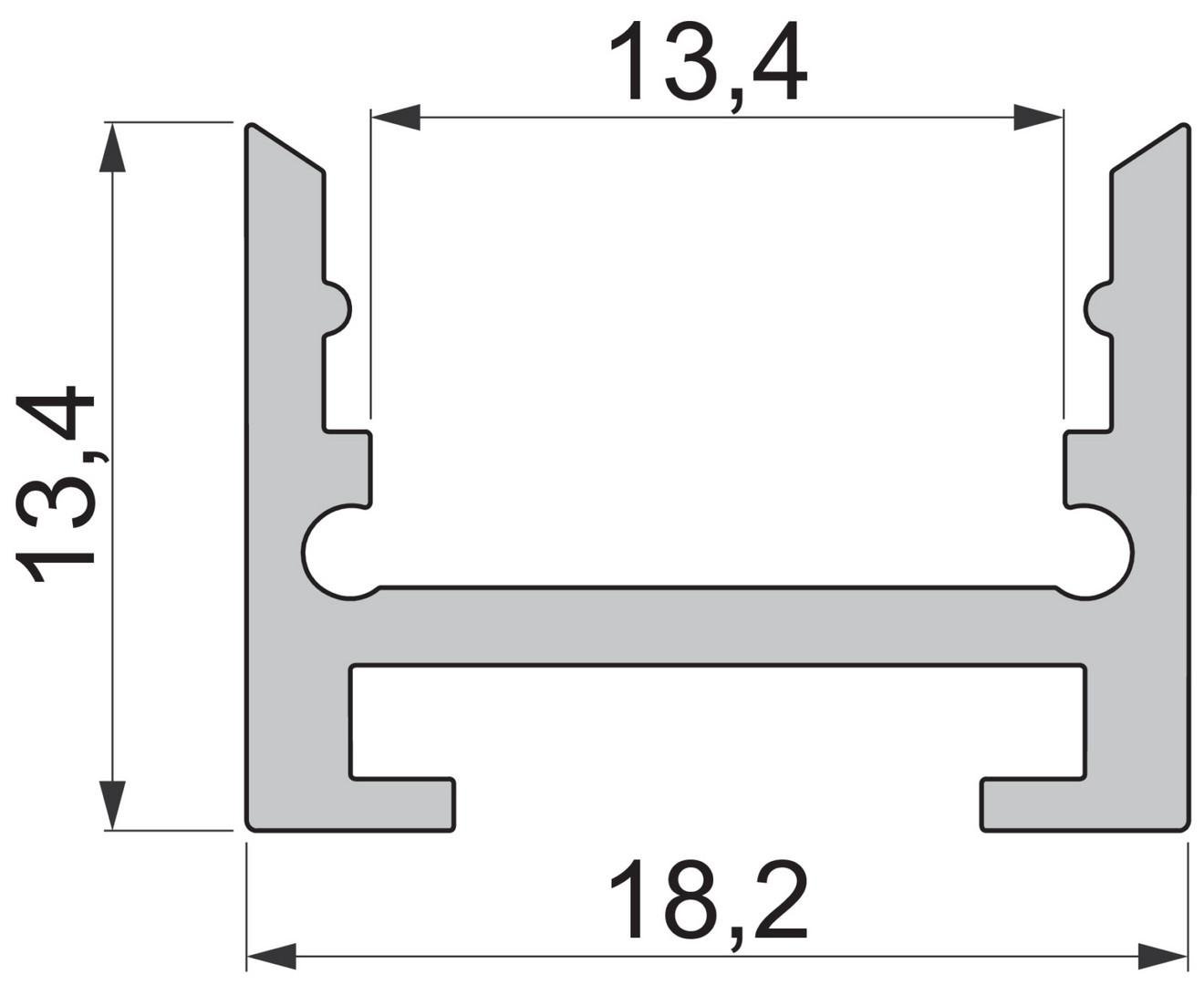 IMPR 970285 Reprofil drážkový profil U-vysoký AU-10-12 bílá lakovaná 3000 mm - DEKOLIGHT (obrázek 8)