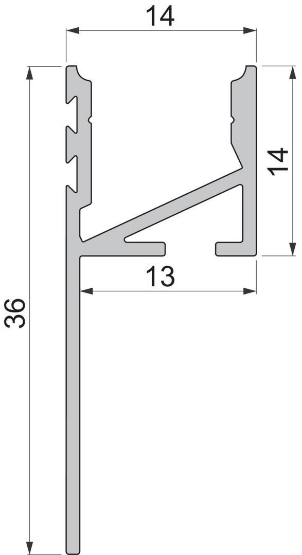 IMPR 975395 Reprofil dlaždicový profil svítící horní část bílá lakovaná 3000 mm - DEKOLIGHT (obrázek 5)