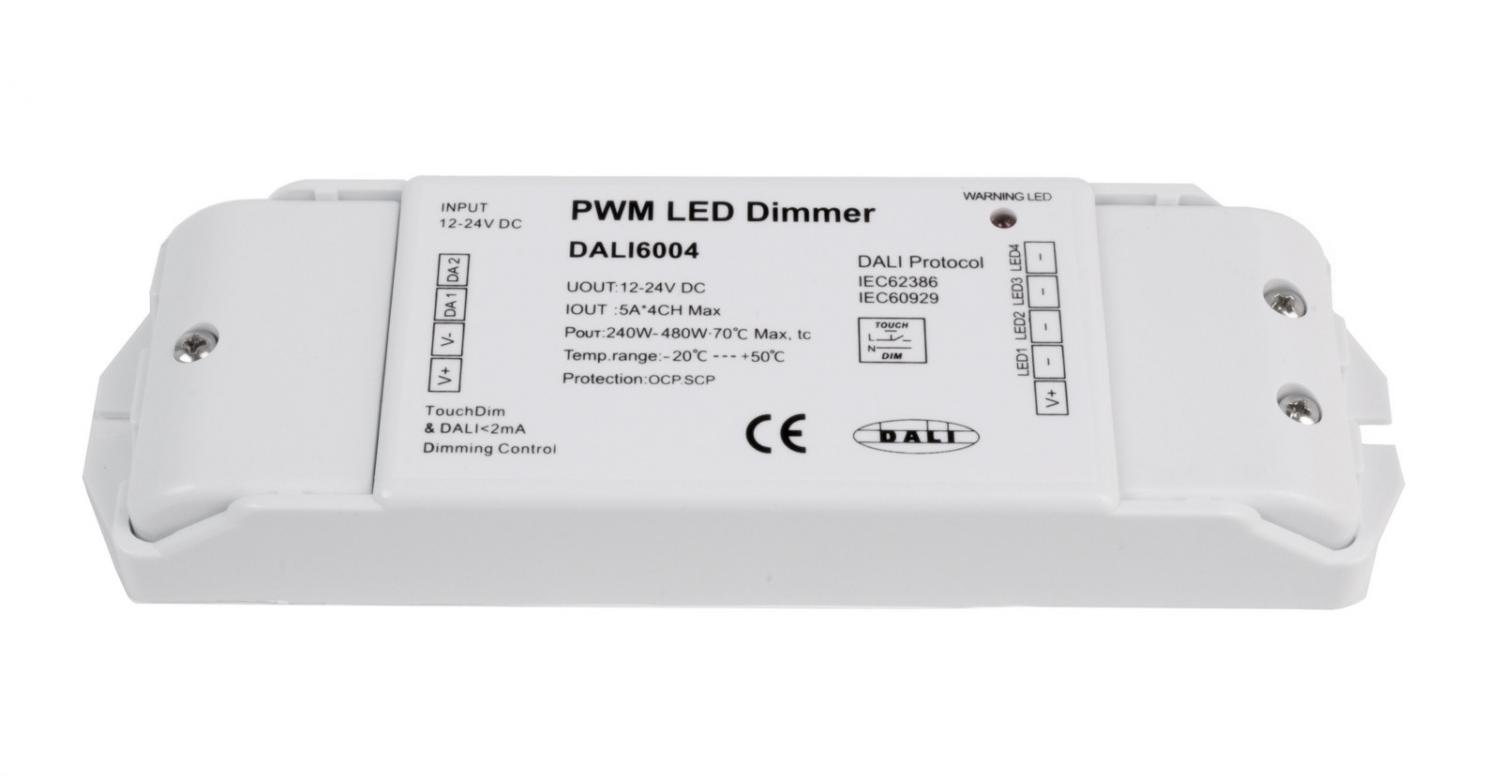 IMPR 843010 Deko-Light řídící jednotka DALI PWM stmívač CV 4CH 12/24V 5A/Channel 12-24V DC DALI-Bus nach IEC 62386 4 CH - LIGHT IMPRESSIONS