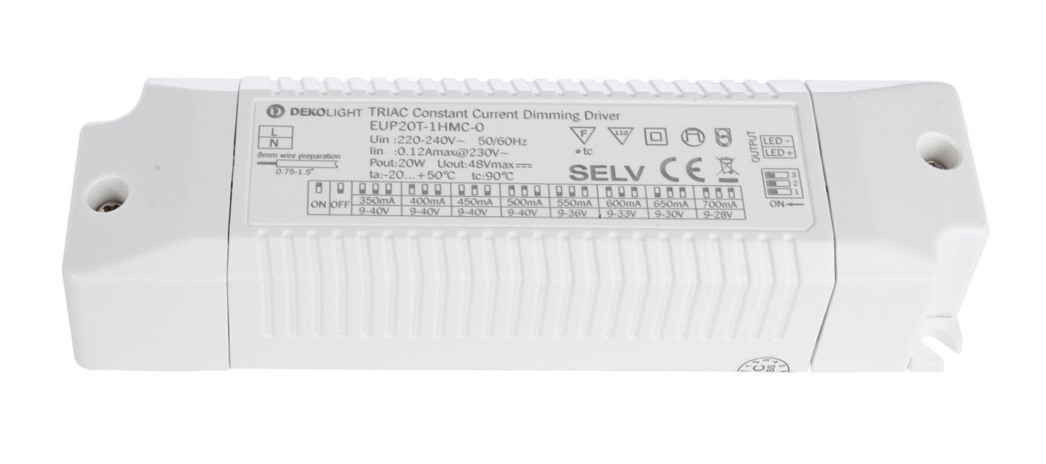Light Impressions Deko-Light napájení Triac Multi CC EUP20T-1HMC-0 konstantní proud 350-700 mA IP20 stmívatelné 9-40V DC 20,00 W 862141