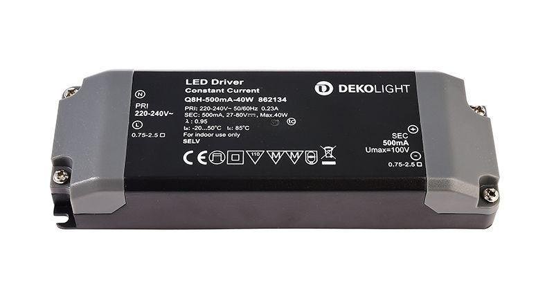 Light Impressions Deko-Light napájení BASIC, Q8H-500mA/40W konstantní proud 500 mA IP20 27-80V DC 40,00 W 862134