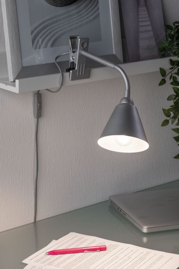 P 95432 Svítidlo se skřipcem Vitis Flexarm E14 šedá a šňůrový vypínač - PAULMANN (obrázek 3)