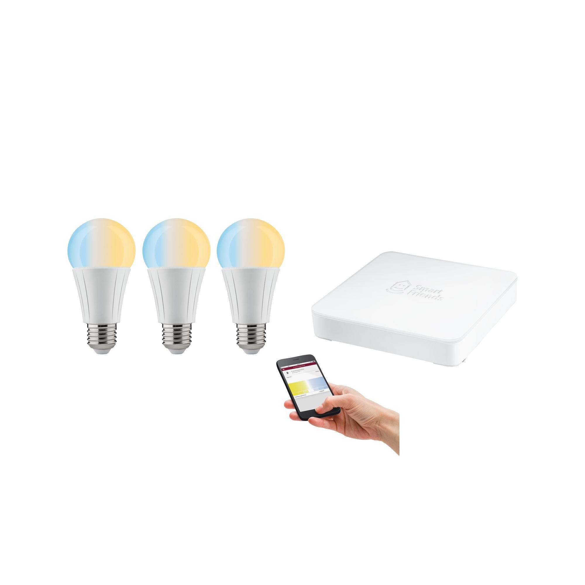 P 5001 SmartHome Starter sada Soret měnitelná bílá včetně SmartFriends Box - PAULMANN