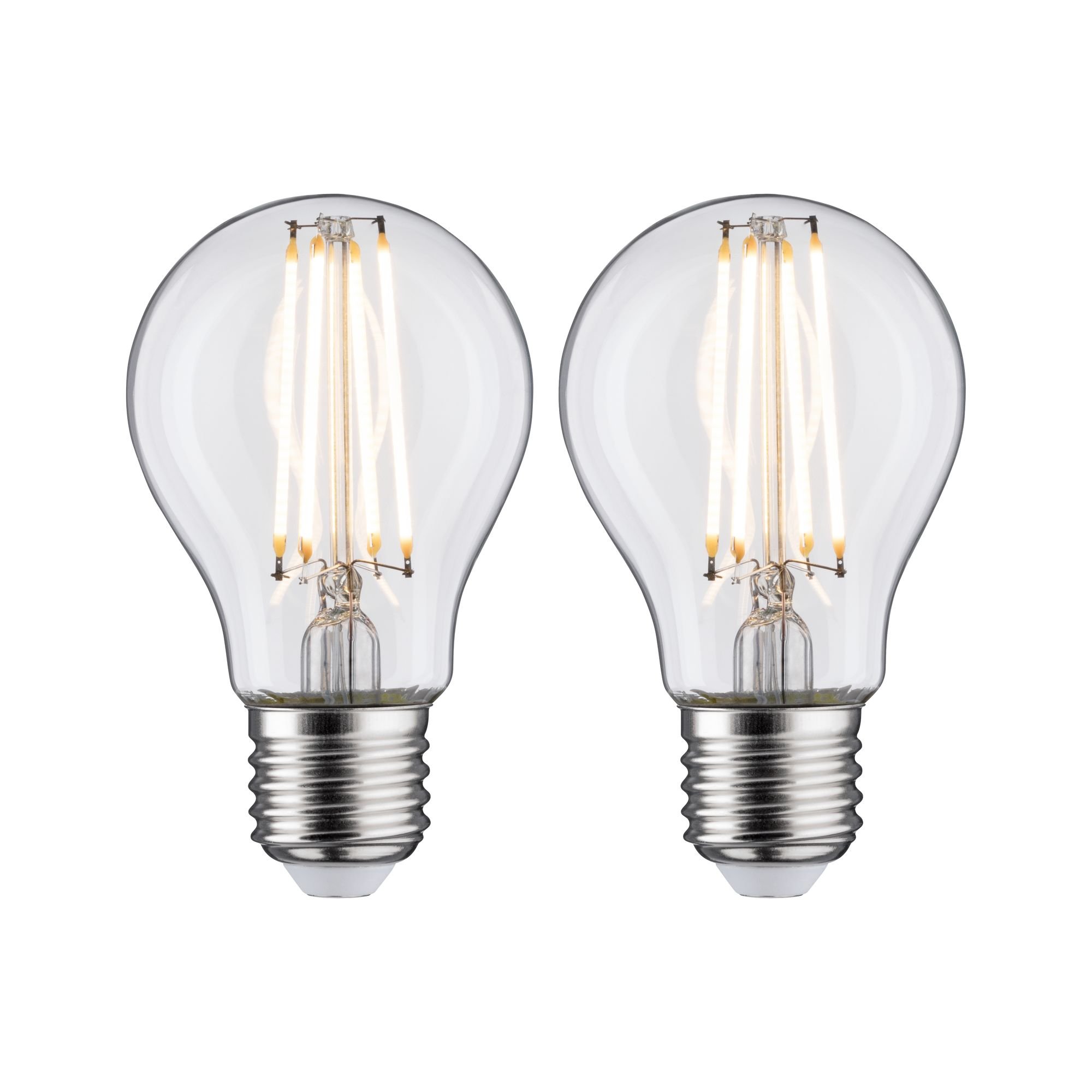P 28641 LED žárovka 7 W E27 čirá teplá bílá 2ks-sada - PAULMANN