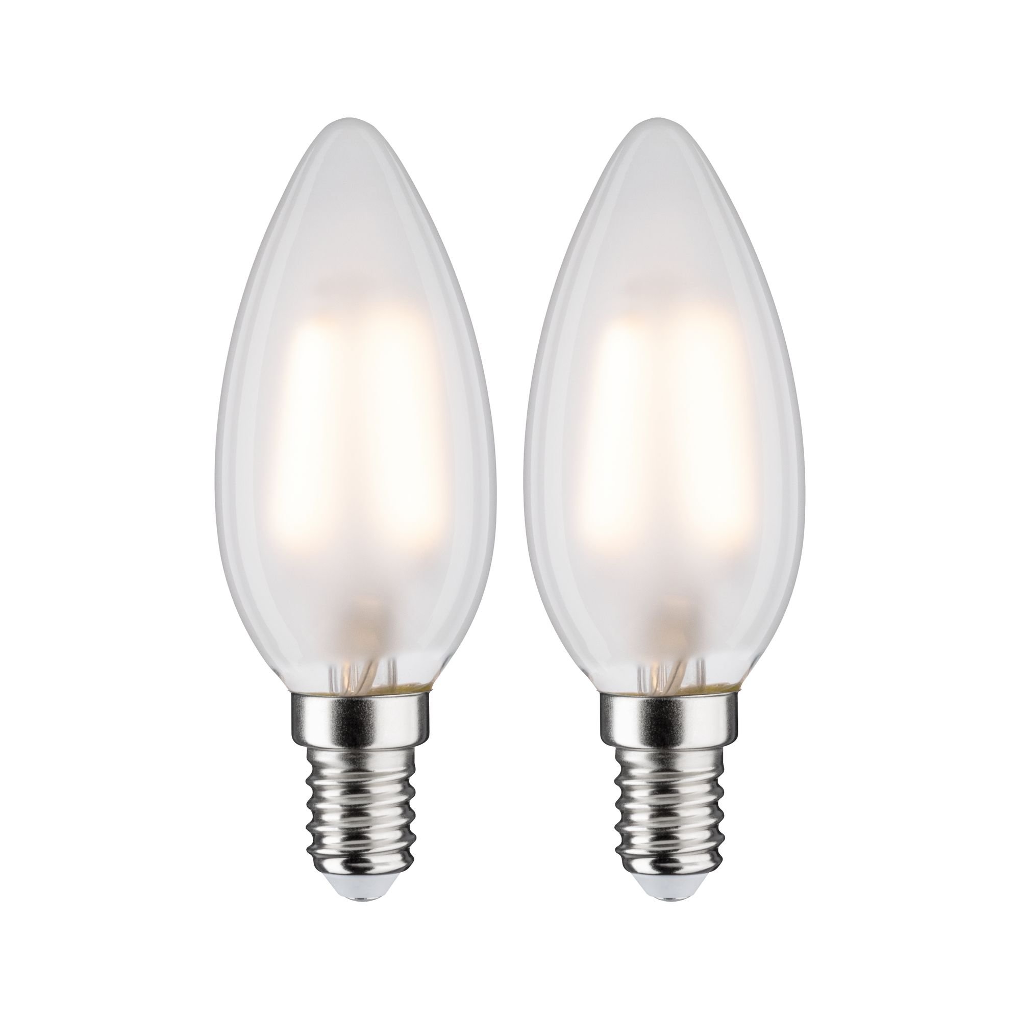 P 28636 LED svíčka 3 W E14 mat teplá bílá 2ks-sada - PAULMANN