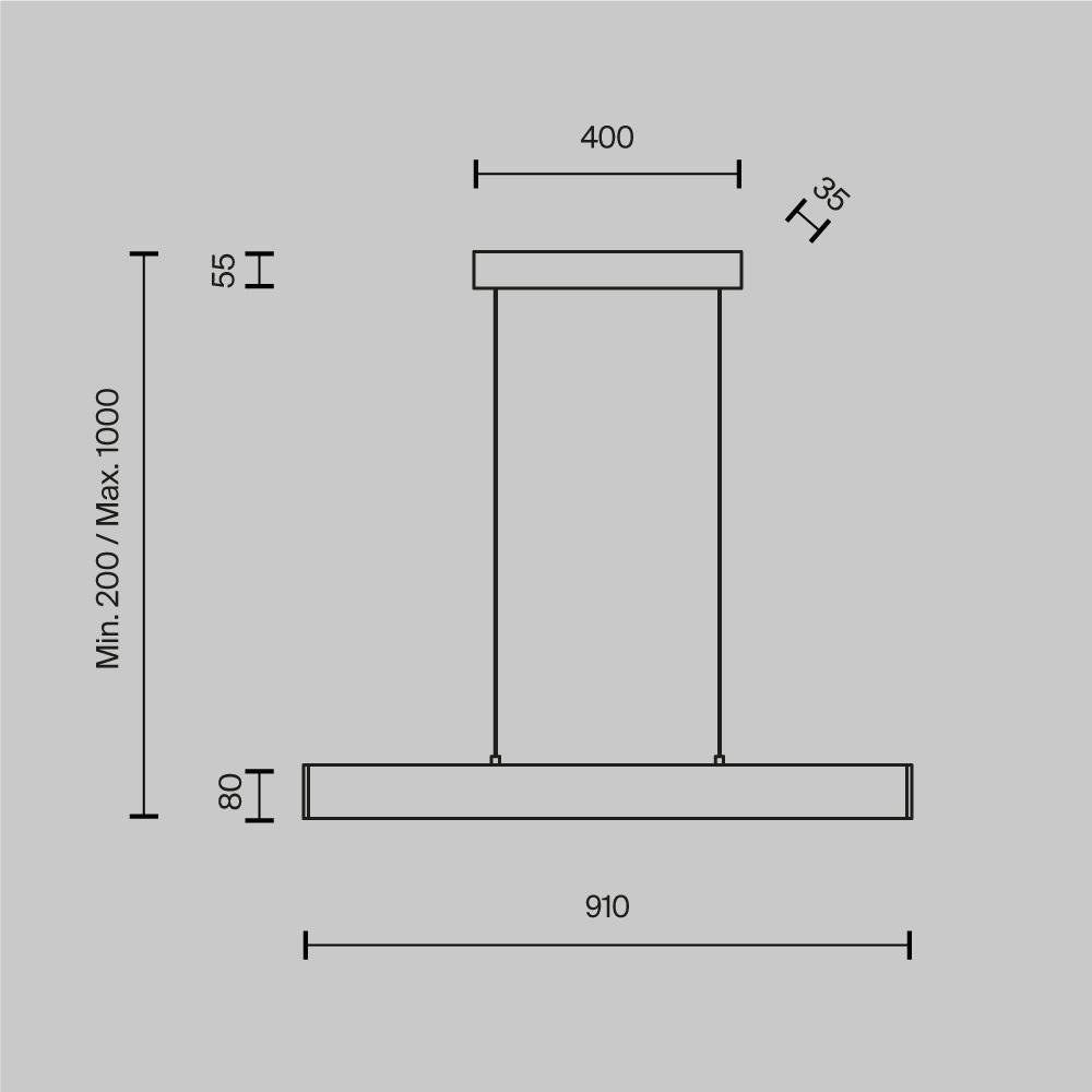 M P010PL-L23W Závěsné svítidlo Step 3000K 23W teplá bílá 1350lm bílý kov oboustranné svícení - MAYTONI (obrázek 7)