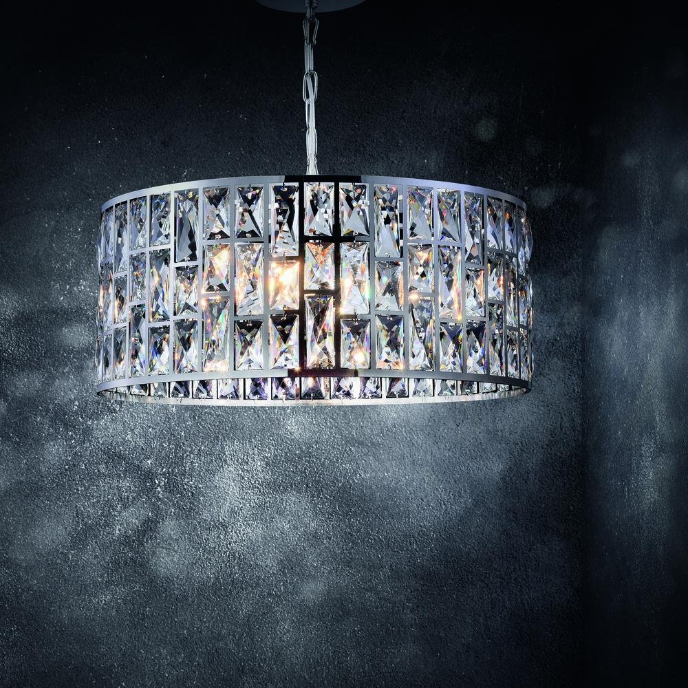 M MOD184-PL-04-CH Lustr Gelid E27 240W čirá chrom kov křišťál designový - MAYTONI (obrázek 3)