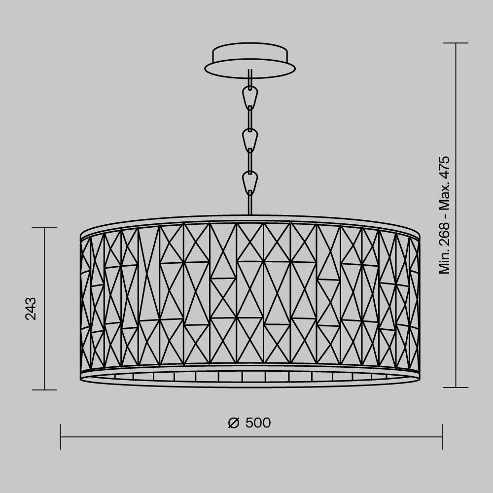 M MOD184-PL-04-CH Lustr Gelid E27 240W čirá chrom kov křišťál designový - MAYTONI (obrázek 4)