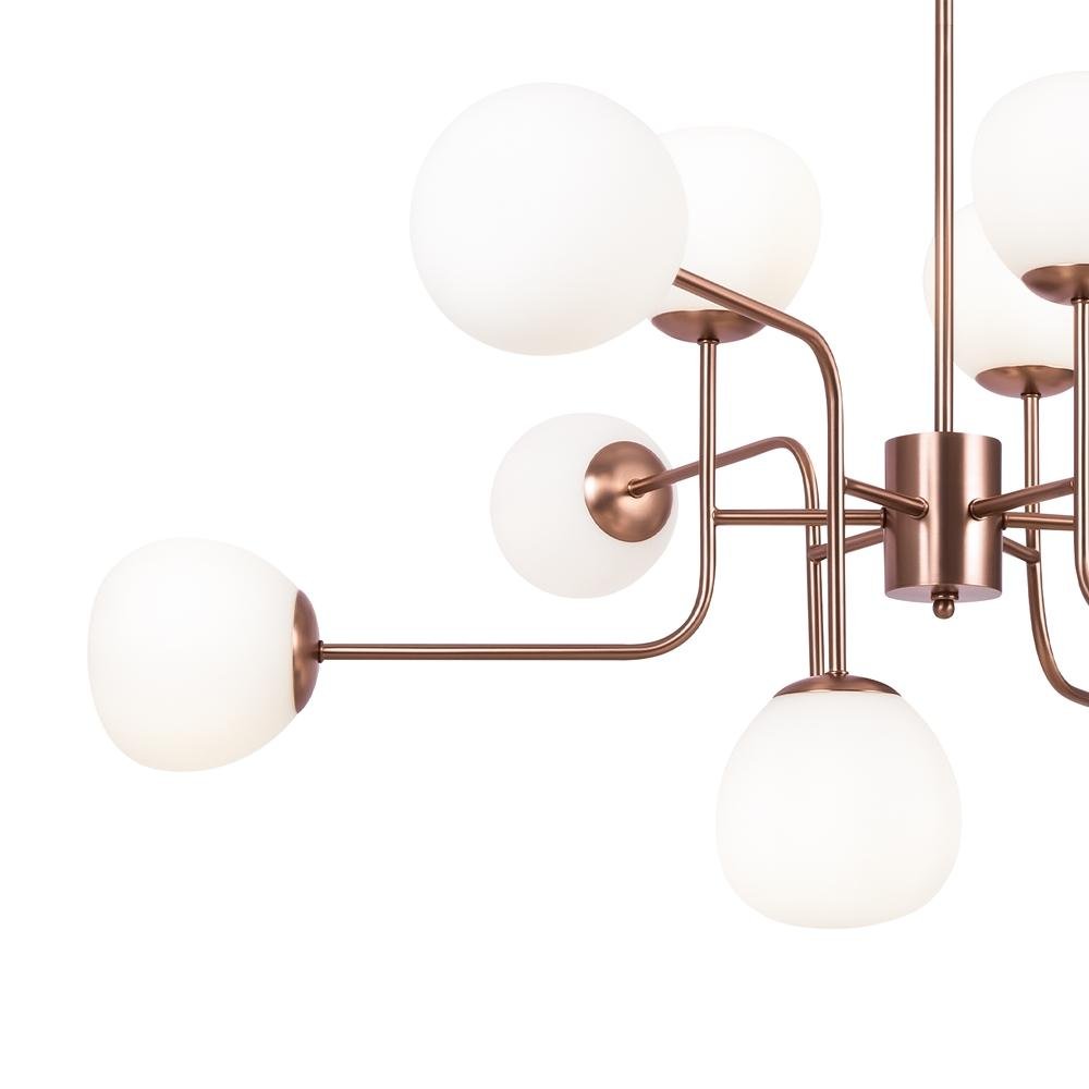 M MOD221-PL-12-G Lustr Erich 12xE14 480W bílá mosaz kov sklo - MAYTONI (obrázek 3)