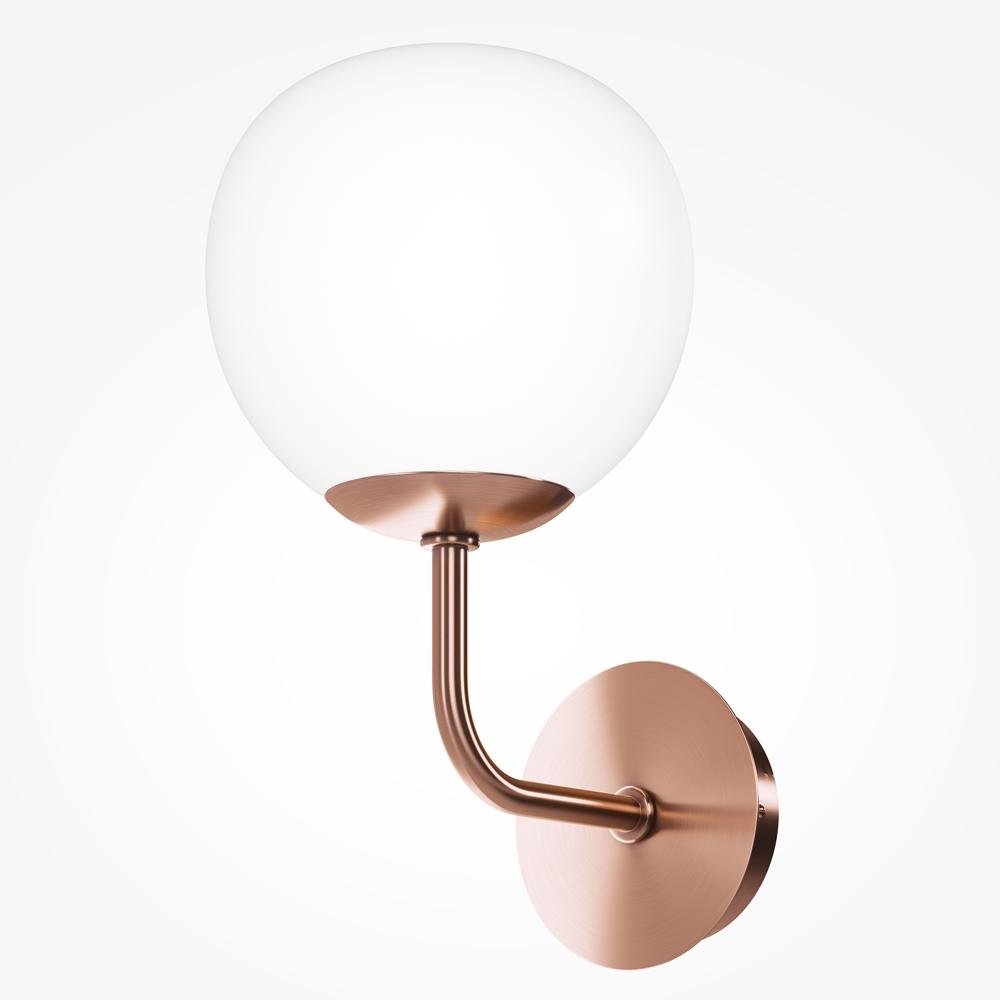 M MOD221-WL-01-G Nástěnné svítidlo Erich E14 40W bílá sklo mosaz kov designové - MAYTONI