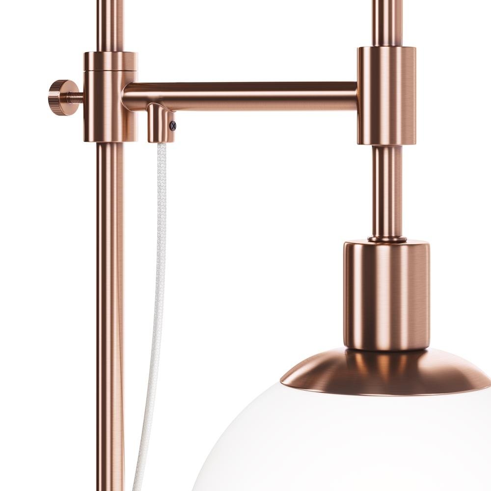 M MOD221-TL-01-G Stolní lampa Erich 40W E14 bílá mosaz kov sklo nastavitelná výška  - MAYTONI (obrázek 2)