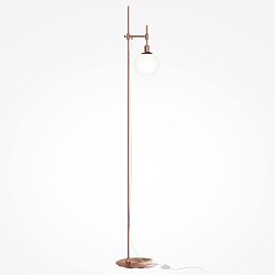 Obrázek pro produkt Stojací lampa Erich E14 40W bílá mosaz kov sklo nastavitelná výška  - MAYTONI