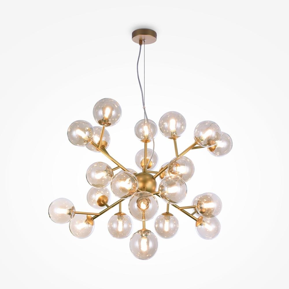 M MOD545PL-24G Závěsné svítidlo Dallas 28W G9 jantarové sklo kov designové - MAYTONI