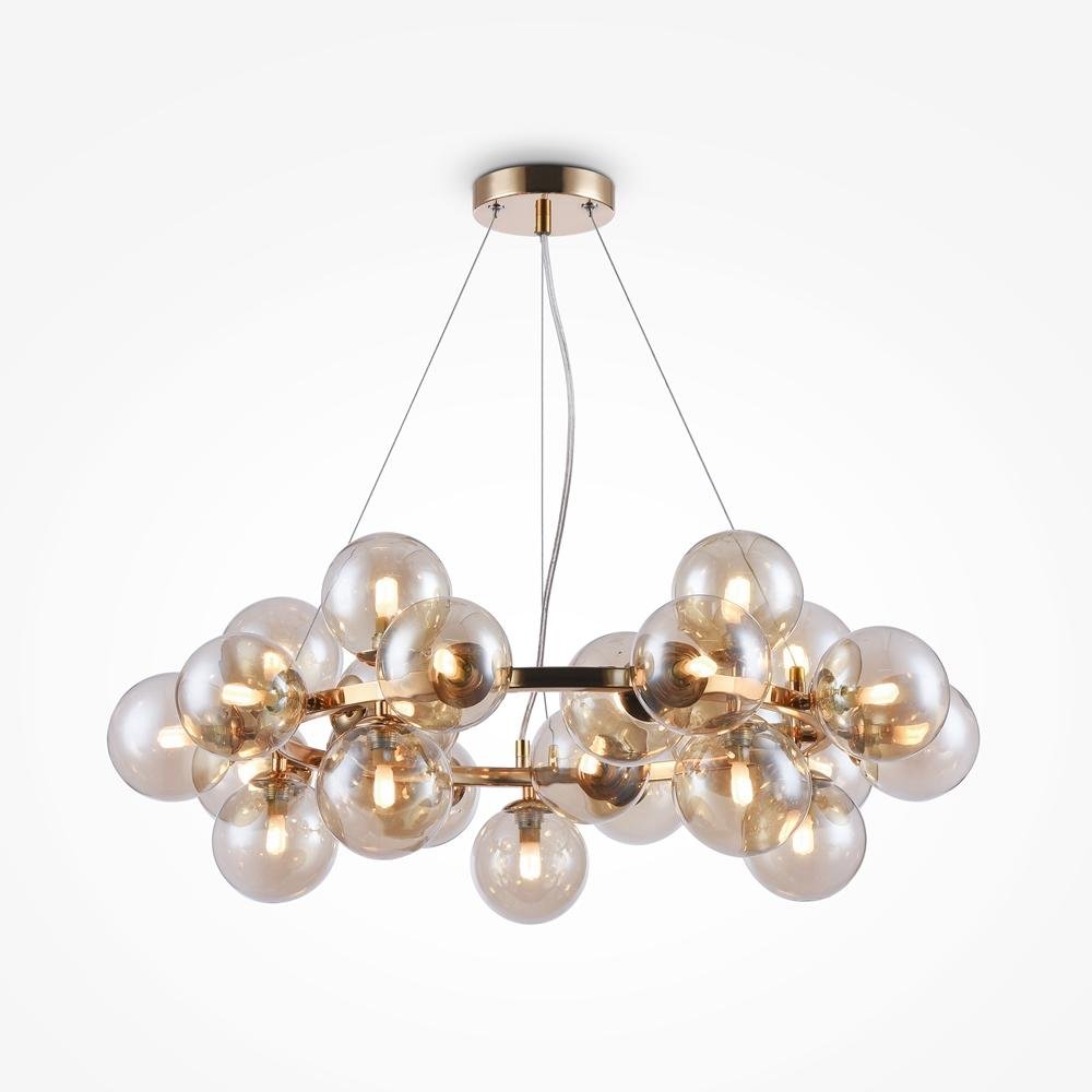 M MOD548PL-25G Závěsné svítidlo Dallas 28W jantarové sklo kov designové - MAYTONI