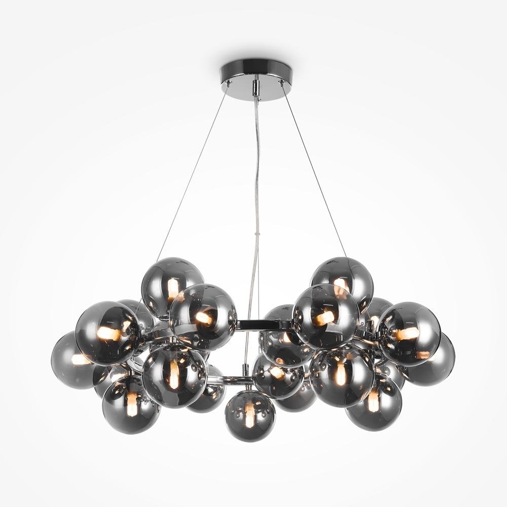 M MOD548PL-25CH Závěsné svítidlo Dallas 25x28W kouřové sklo chrom kov designové - MAYTONI