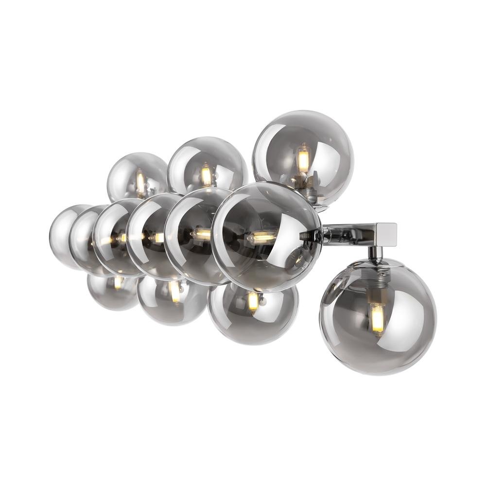 M MOD547WL-13CH Nástěnné svítidlo Dallas 13xG9 364W kouřové sklo chrom kov designové - MAYTONI (obrázek 3)