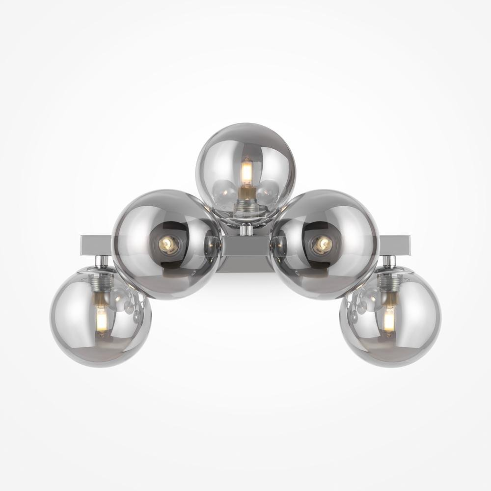 M MOD547WL-05CH Nástěnné svítidlo Dallas 5xG9 max 140W kouřové sklo chrom kov designové - MAYTONI