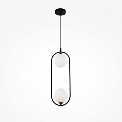 Obrázek pro produkt Závěsné svítidlo Ring 2xG9 50W bílá/černá kov sklo - MAYTONI