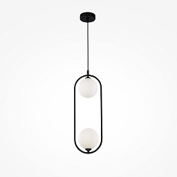 Obrázek pro produkt Závěsné svítidlo Ring 2xG9 50W bílá/černá kov sklo - MAYTONI