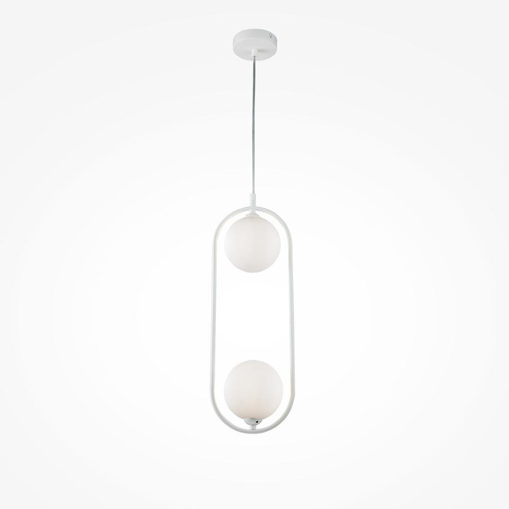 M MOD013PL-02W Závěsné svítidlo Ring 2x25W bílá kov sklo - MAYTONI