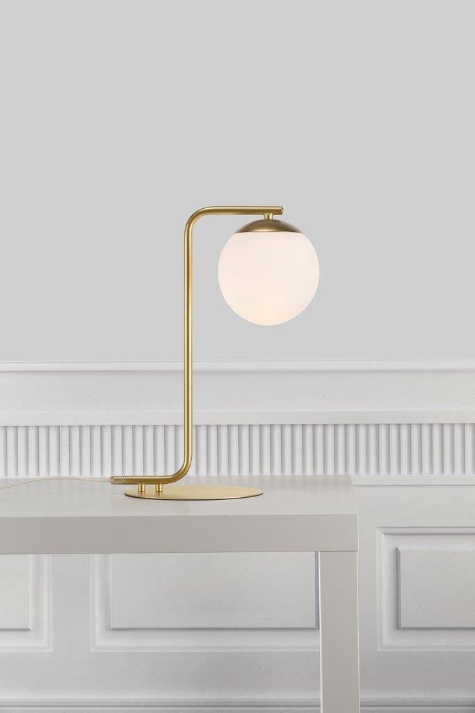 NOR 46635025 Stolní lampa Grant 1x40W E14 mosaz opál - NORDLUX (obrázek 2)
