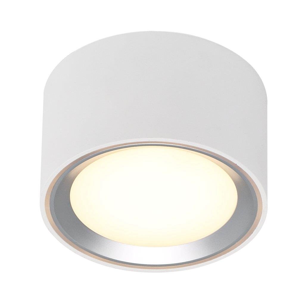 NOR 47540132 Přisazené downlight svítidlo Fallon 1x8,5W LED bílá kartáč. ocel - NORDLUX