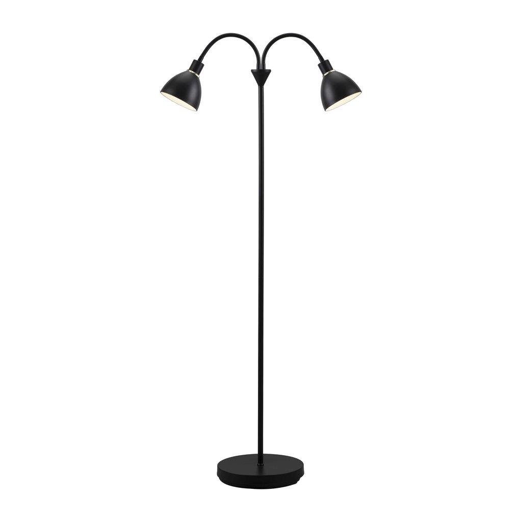 Levně NOR 63224003 Stojací lampa Ray 2x40W E14 černá - NORDLUX