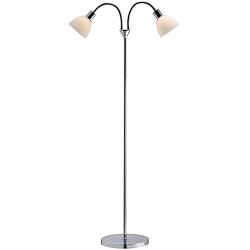 Obrázek pro produkt Stojací lampa Ray 2x40W E14 chrom opál - NORDLUX
