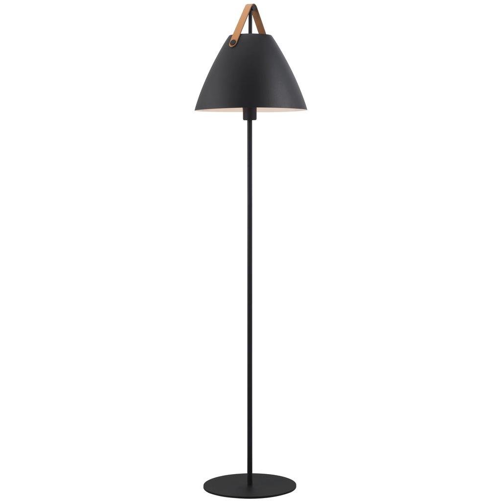 NOR 46234003 Stojací lampa Strap 1x40W E27 černá - NORDLUX