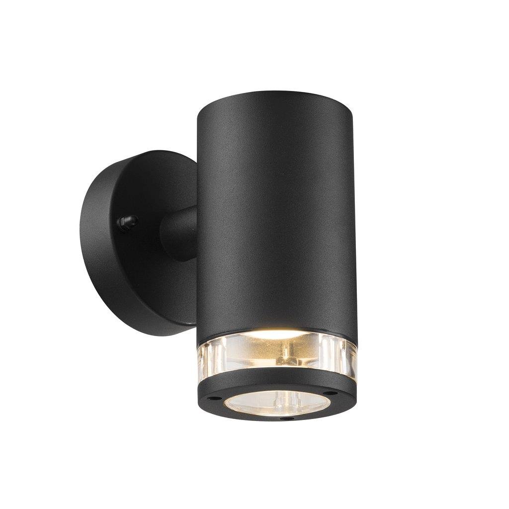 NOR 45521003 Venkovní nástěnné svítidlo Birk 1x28W GU10 černá čirá - NORDLUX
