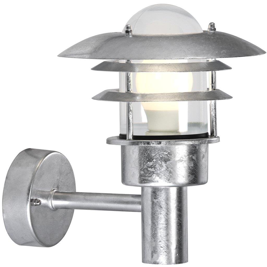 NOR 71431031 Venkovní nástěnné svítidlo Lønstrup 22 1x60W E27 galvanizovaná čirá - NORDLUX