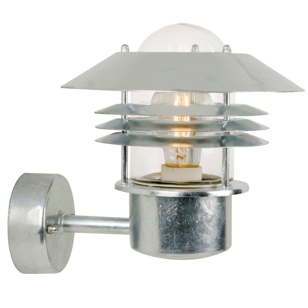 NOR 25091031 Venkovní nástěnné svítidlo Vejers 1x60W E27 galvanizovaná čirá - NORDLUX