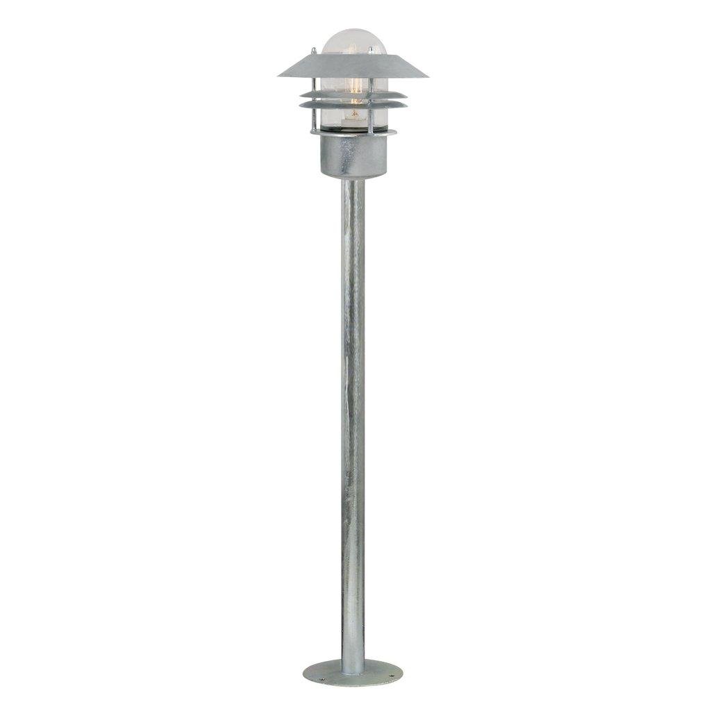 NOR 25078031 Venkovní sloupkové svítidlo Blokhus 1x60W E27 galvanizovaná čirá - NORDLUX