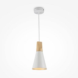Obrázek pro produkt Závěsné svítidlo Bicones 60W bílá kov dřevo moderní design  - MAYTONI