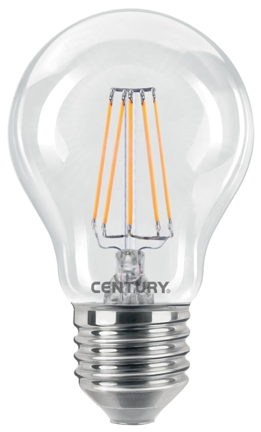 Century LED FILAMENT HRUŠKA ČIRÁ 8W E27 2700K 806Lm 360d 60x105mm IP20 CEN ING3-082727 Teplá bílá Čirá