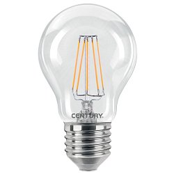 Obrázek pro produkt LED FILAMENT HRUŠKA ČIRÁ 8W E27 2700K 806Lm 360d 60x105mm IP20  - CENTURY