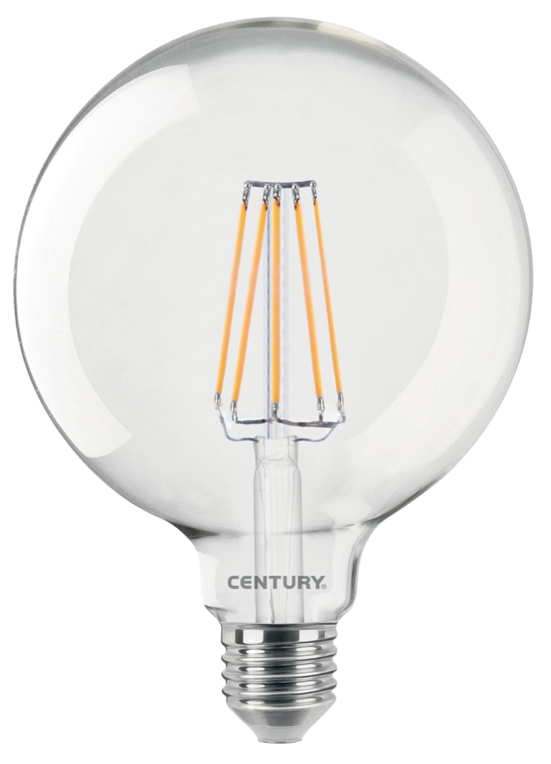 Century LED FILAMENT GLOBE 125mm ČIRÁ 10W E27 4000K 1521Lm 360d 125x174mm IP20 CEN ING125-102740 Teplá bílá Čirá