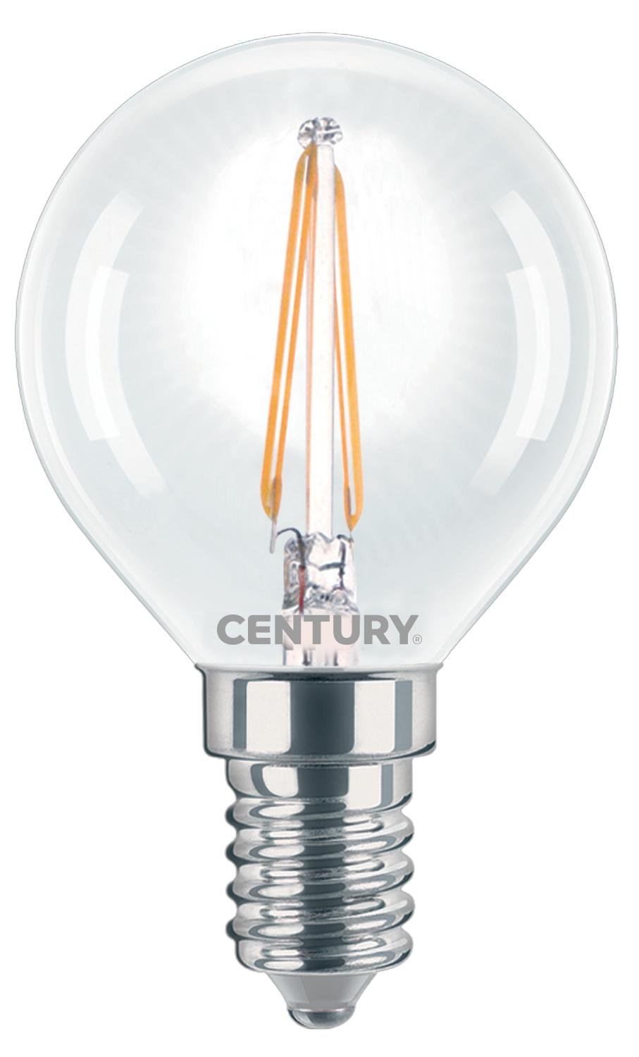Century LED FILAMENT MINI GLOBE ČIRÁ 2W E14 2700K 245Lm 360d 45x76mm IP20 CEN INH1G-021427 Teplá bílá Čirá